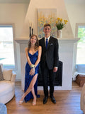 Sparkles Mermaid Spaghetti Straps Sequin Slit Long Prom Dress,Party Dress,Formal Evening Dress GG4898