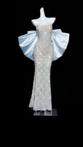 2025 Gorgeous Mermaid Strapless Satin Sequin Beads Long Prom Dress,Party Dress,Formal Evening Dress GG4951