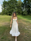 Pretty A Line Spaghetti Straps Satin With Chic Hem Long Prom Dress,Evening Dress GG5091