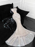 Gorgeous Romantic Mermaid Spaghetti Straps Sequin Beaded Long Prom Dress,Evening Dress GG5108