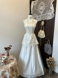 Pretty A Line Halter Satin Tulle Lace Long Prom Dress,Evening Dress GG5127
