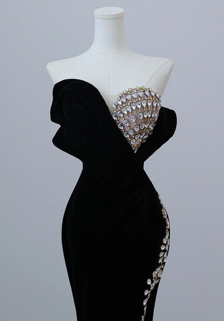 Gorgeous Mermaid Sweetheart Neck Satin Beading Long Prom Dress ,Evening Dress GG515