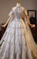 Pretty A Line Halter Tulle Sequin Long Prom Dress,Evening Dress GG5195