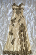 Charming Mermaid Spaghetti Straps Satin Lace Slit Long Prom Dress,Evening Dress GG5221