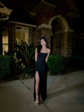 Shiny Mermaid Strapless Sequin Slit Long Prom Dress,Evening Dress GG5260