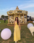 Classic A Line Pastel Yellow Spaghetti Straps Satin Without Sleeves Long Prom Dress,Evening Dress GG5277