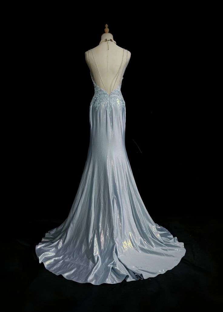 Fashion Style Mermaid Spaghetti Straps Pleated Satin Lace Without Sleeves Long Prom Dress,Evening Dress GG5349