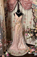 Vintage Mermaid Satin Tulle Applique Without Sleeves Long Prom Dress,Evening Dress GG5438