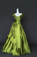 Obsessed Ball Gown Satin Without Sleeves Long Prom Dress,Evening Dress GG5500
