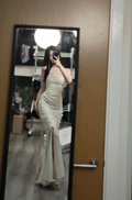 Charming Mermaid Spaghetti Straps Chiffon Slit Without Sleeves Long Prom Dress,Evening Dress GG5552