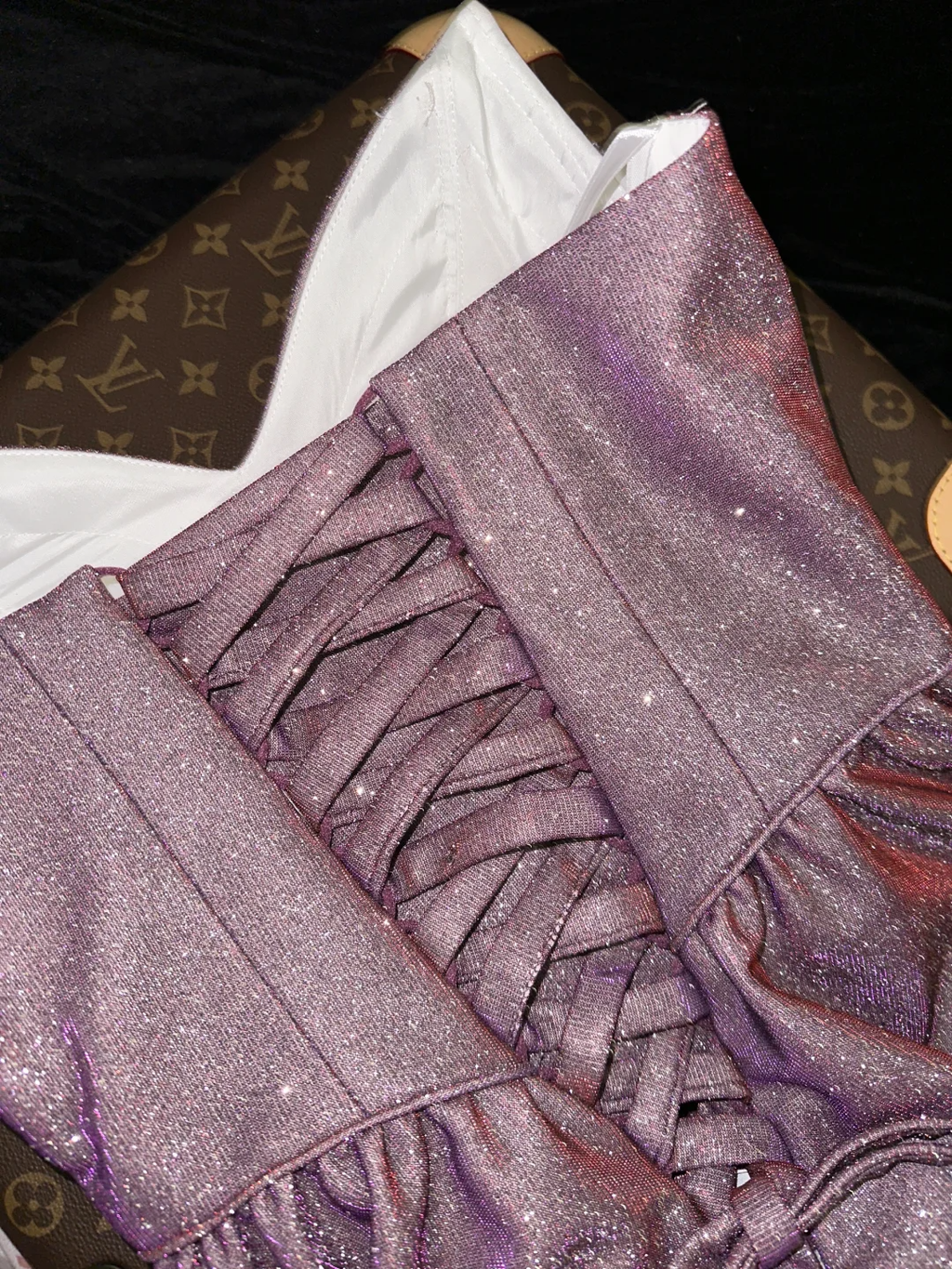 Shiny A Line Strapless Satin Sequin Without Sleeves Long Prom Dress,Evening Dress GG5559