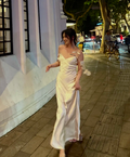 Sexy Mermaid Spaghetti Straps Satin Without Sleeves Long Prom Dress,Evening Dress GG5572
