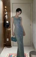 Shiny Mermaid Sequin Long Prom Dress,Evening Dress GG5733