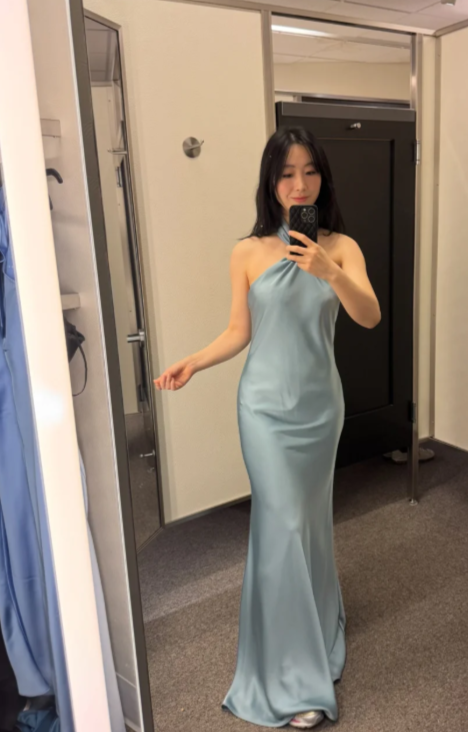 Pretty Mermaid Halter Satin Long Prom Dress,Evening Dress GG5825