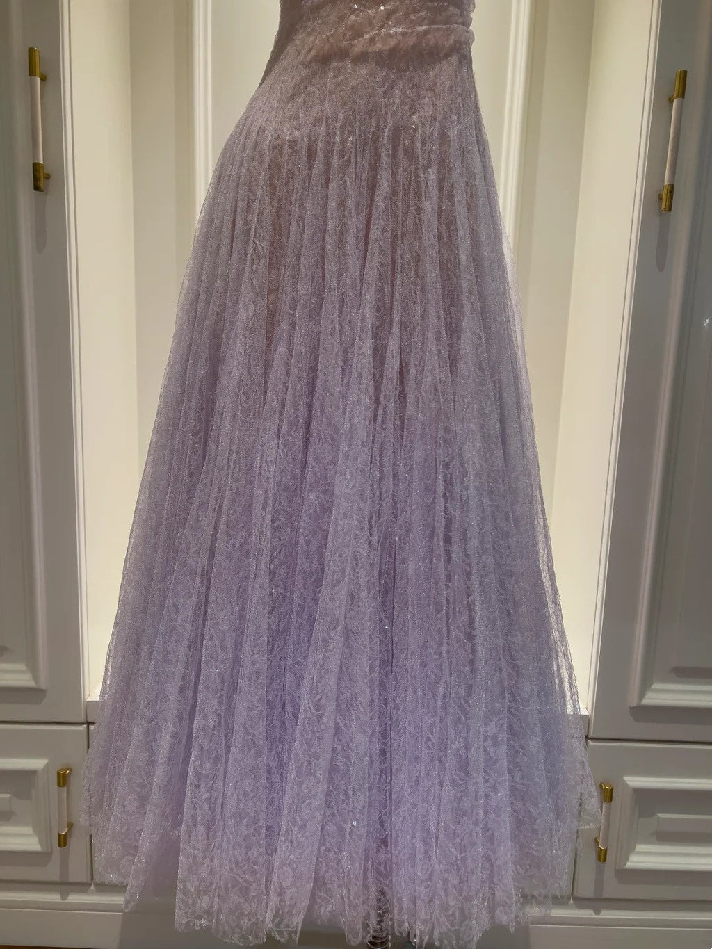 Dreamy Light Purple Prom Dress Sequins Tulle A-Line Evening Dress GG5907