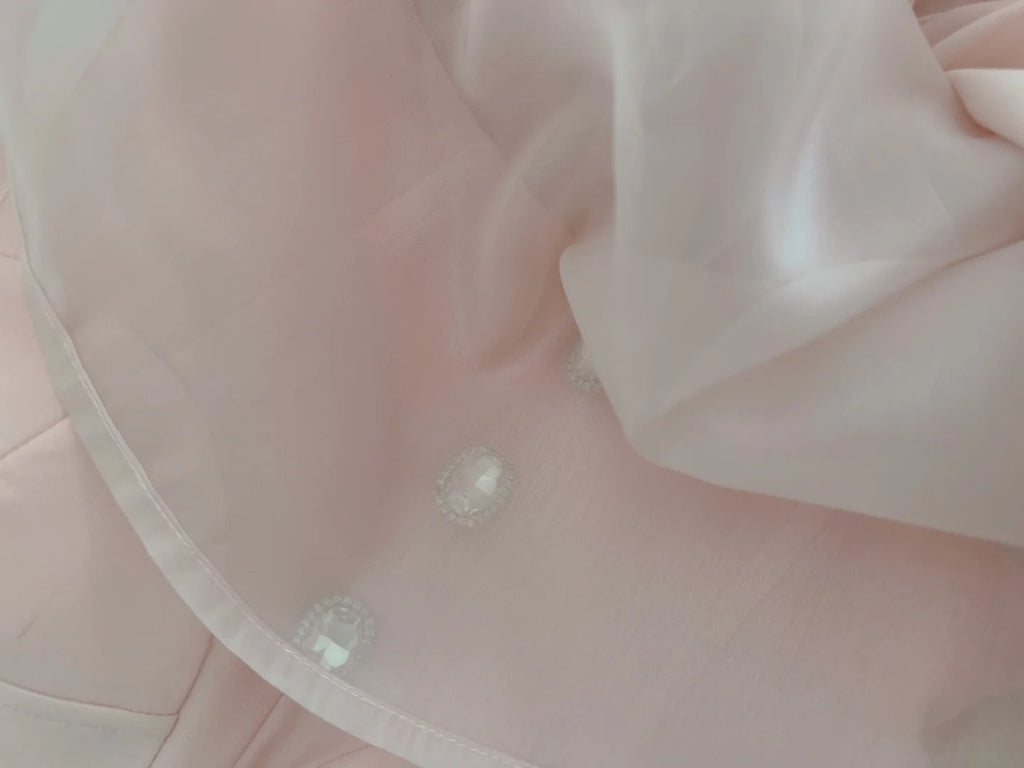 Glam Ruffles Pink Homecoming Dress Crystals Beads A-Line Birthday Dress GG5927