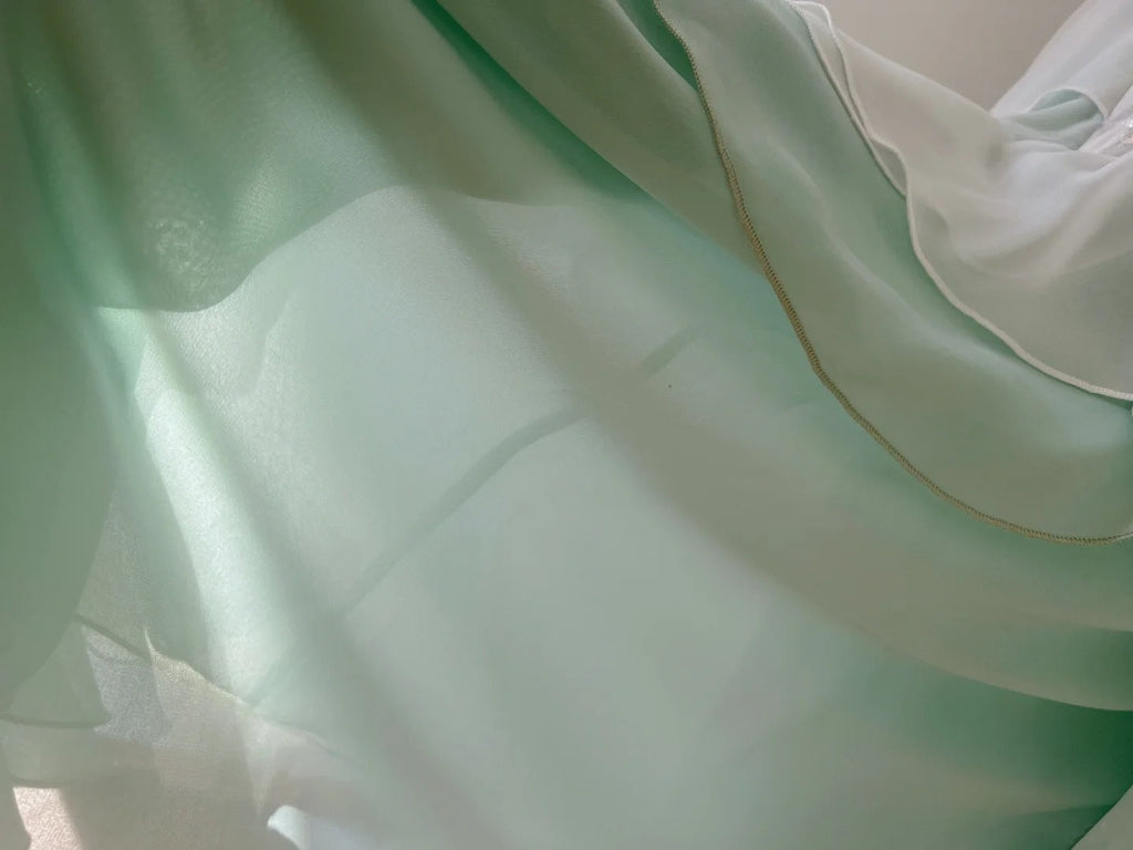Luxury Spaghetti Straps Green Prom Dress Sequins Ruffles Mermaid Evening Dress GG5935