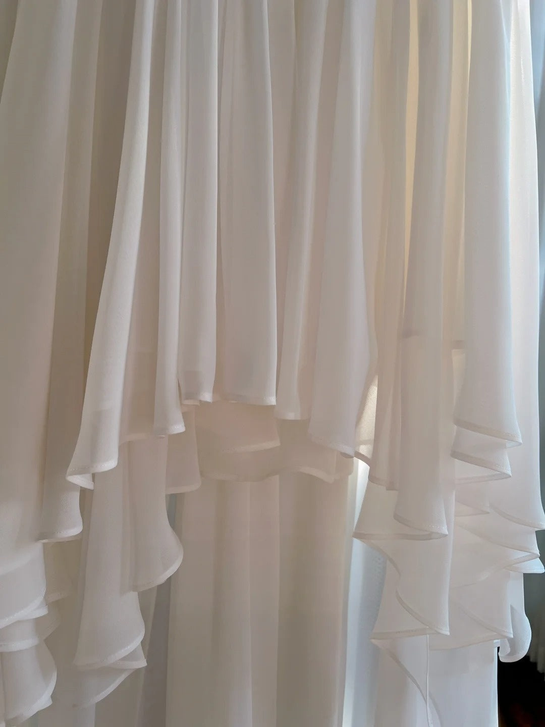 Flowy V Neck White Homecoming Dress Pleated A-Line Birthday Dress GG5971