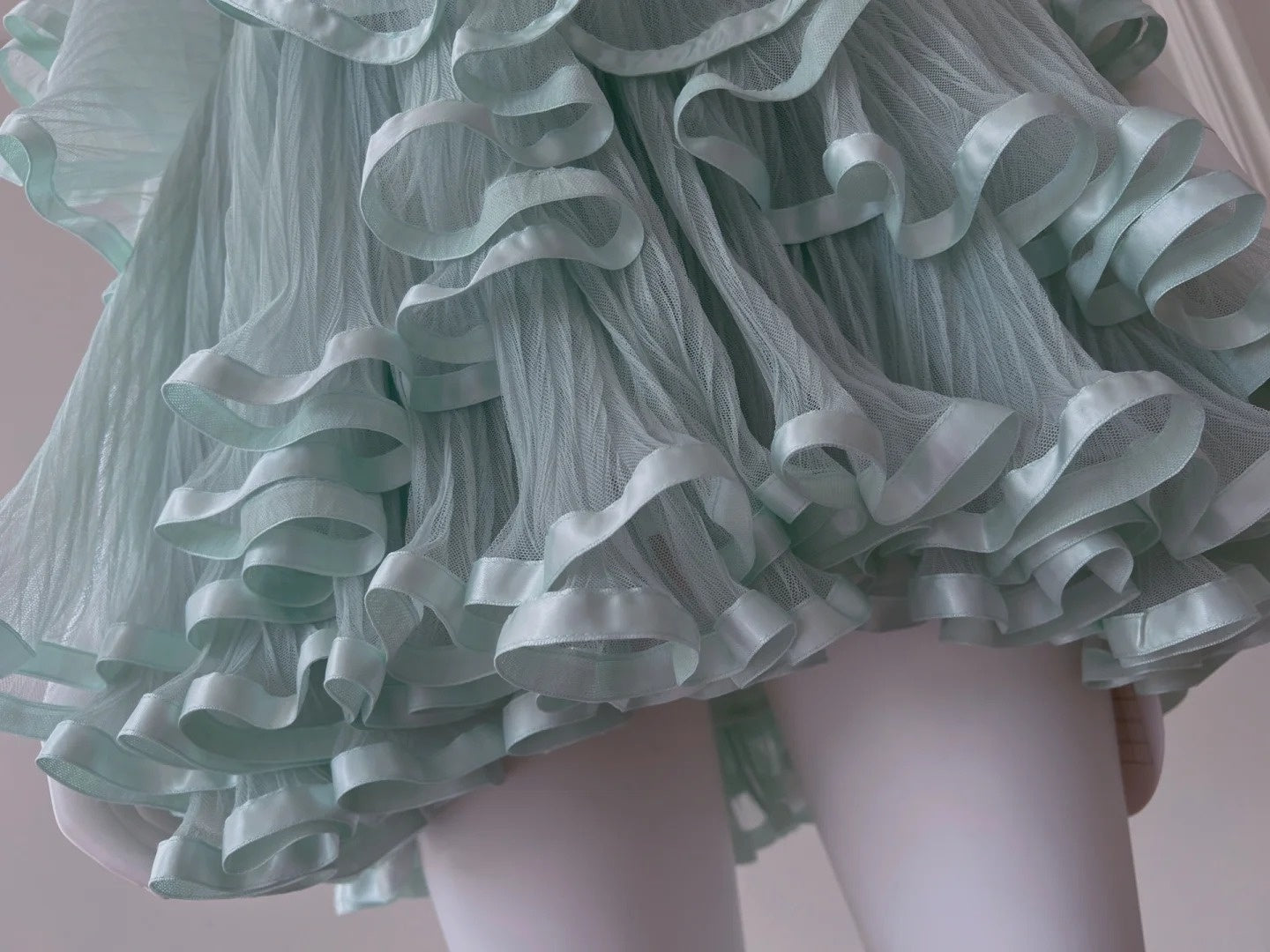 Trendy Long Sleeve Pleated Green Homecoming Dress Tulle A-Line Birthday Dress GG6001