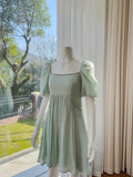 Sleek Short Sleeve Green Homecoming Dress Beaded A-Line Birthday Dress GG6045
