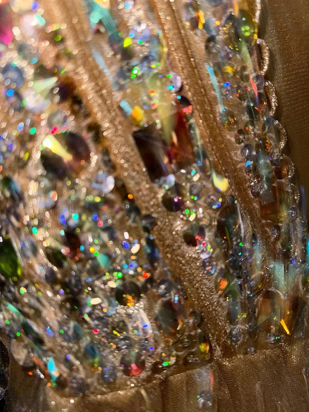 Glam Strapless Gold Prom Dress Rhinestones A-Line Evening Dress GG6065