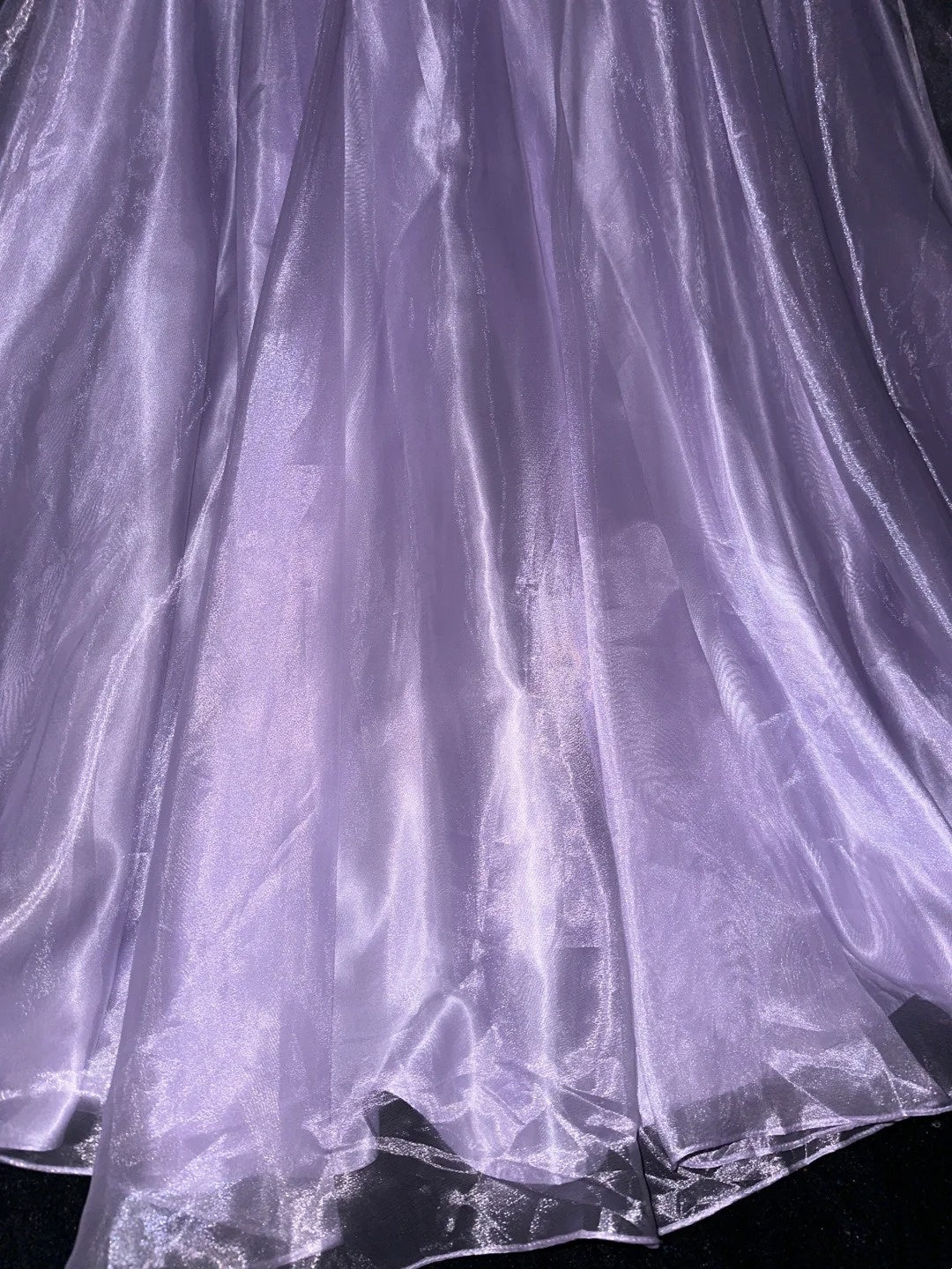Elegant Spaghetti Straps Purple Prom Dress Floral Sequins A-Line Evening Dress GG6076
