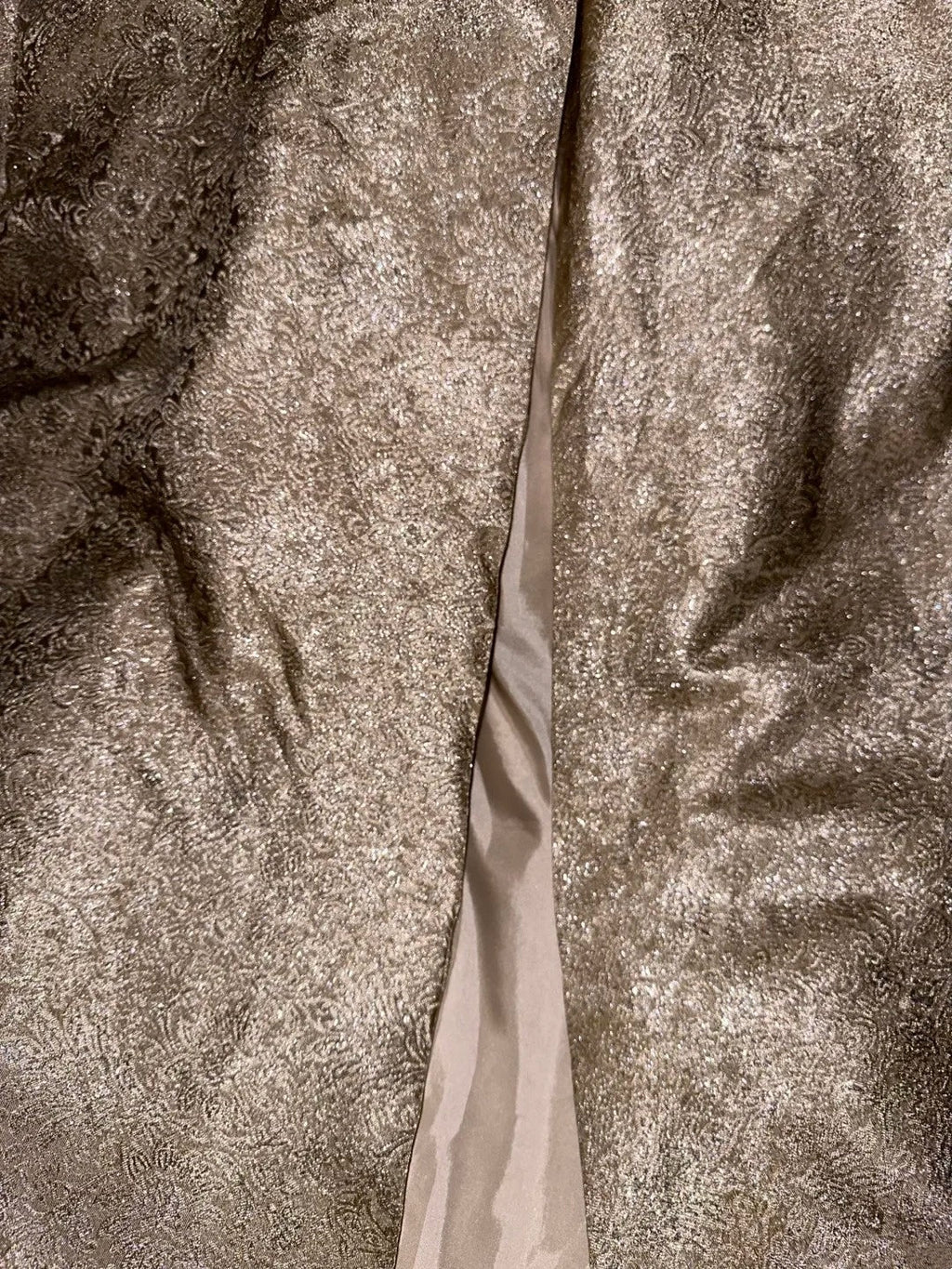 Luxury Strapless Beige Prom Dress Slit Sequins A-Line Evening Dress GG6080