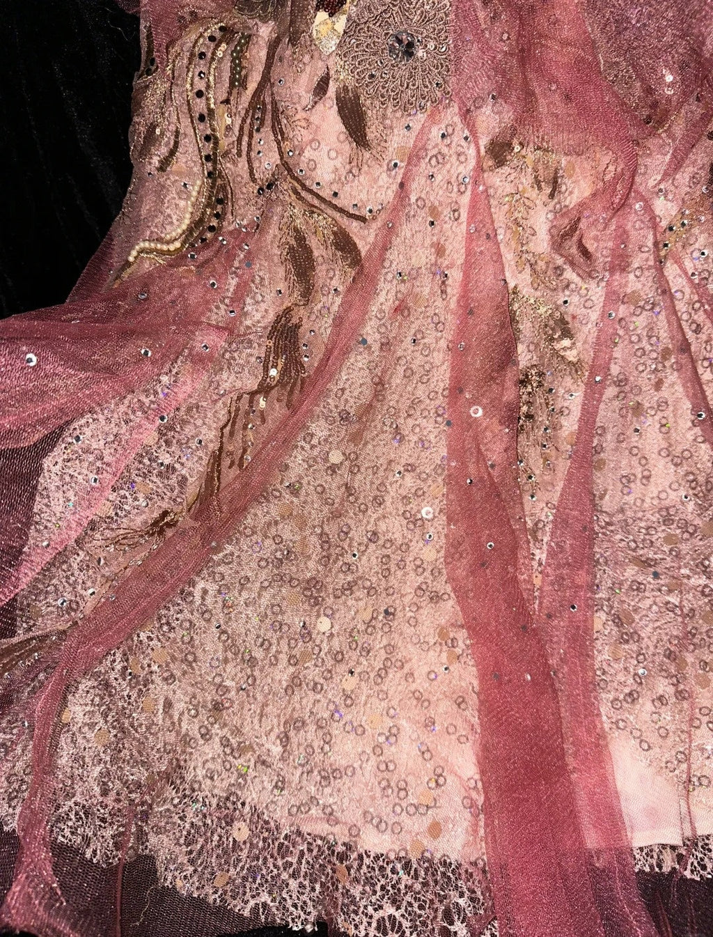 Enchanting Spaghetti Straps Pink Prom Dress Sequins Appliques Mermaid Evening Dress GG6090