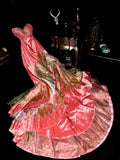 Luxury Sweetheart Neck Pink Prom Dress Beaded Tiered A-Line Evening Dress GG6100