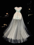 Superb Strapless Tulle Homecoming Dress Lace Sequins Embroidered Sheath Birthday Dress GG6130