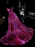 Trendy Sweetheart Fuchsine Prom Dress Pleated A-Line Evening Dress GG6177