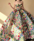 Dreamy Sweetheart Floral Prom Dress Sequins A-Line Evening Dress GG6271