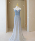 Gradient Mermaid Sweetheart Beaded Straps Satin Long Prom Dress,Evening Dress GG701