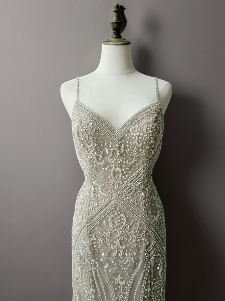 Elegant Mermaid Spaghetti Straps Tulle Embroidery With Feather Hem Long Prom Dress,Evening Dress GG752