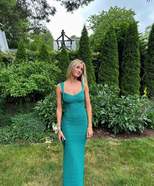 Elegant Mermaid Sweetheart Turquoise Satin Long Prom Dress,Evening Dress GG935