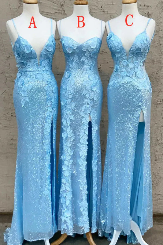 Glitter Sheath Sleeveless Empire Appliques Party Prom Dress