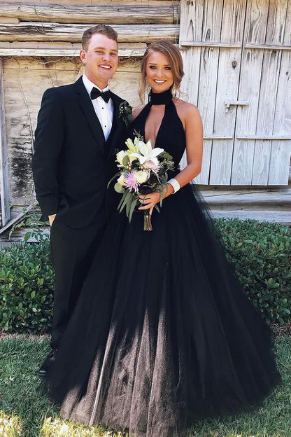 High Neck Sleeveless Empire Tulle A-Line Wedding Dress
