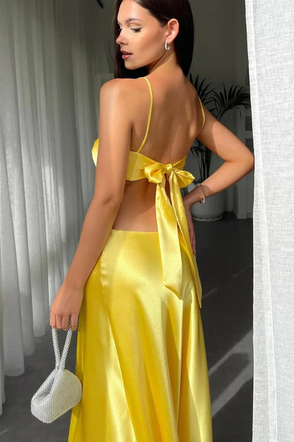 Illusion Empire Sweetheart Sleeveless Satin Long Prom Dress