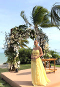 Spaghetti Strap A Line Yellow Wedding Guest Dress Chiffon Special Occasion Dresses
