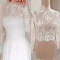 Illusion Lace Long Sleeves Bridal Jacket Lace Wedding Wraps Shrug