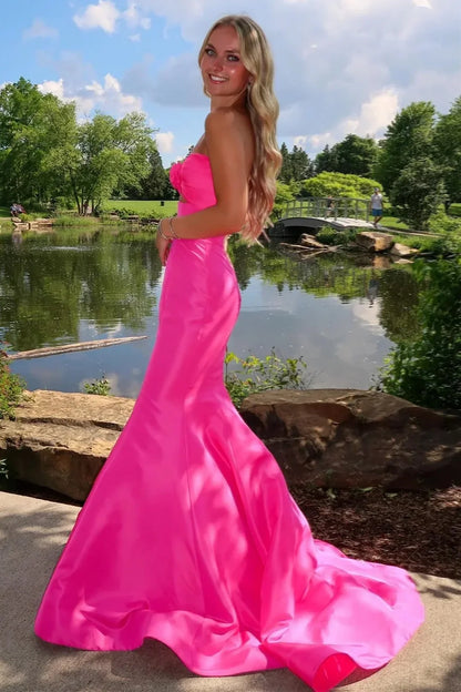 Mermaid Strapless Empire Backless Party Prom Dress