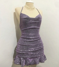 Sexy Halter Sequin Sheath Homecoming Dress Cocktail Dresses