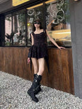 New Fashion Floral Ribbon Design A-line Sleeveless Spaghetti Strap Dress TP3289