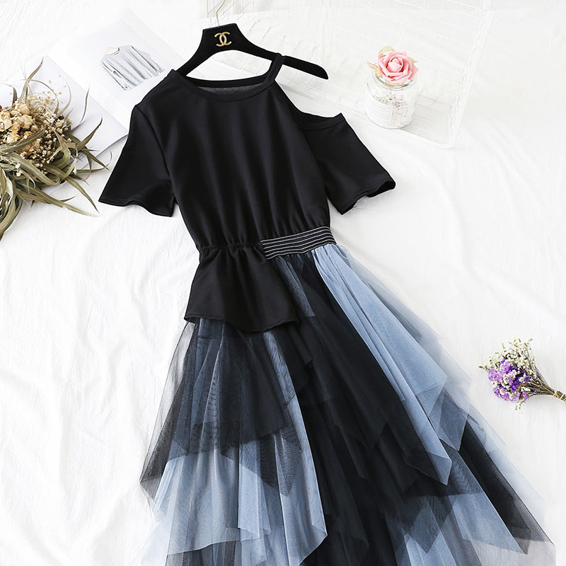 French minority Platycodon grandiflorum skirt mesh fairy super xiansen series  3727