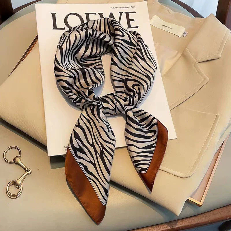 Vintage Elegant Floral Design Versatile Soft Fabric New Fashion Silk Scarf TP3301