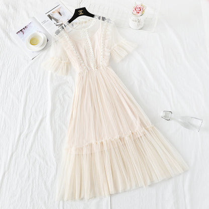 French retro skirt knee length suspender suit  4477