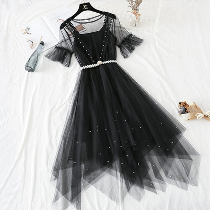 Gauze nail bead niche Kikyo skirt  4336