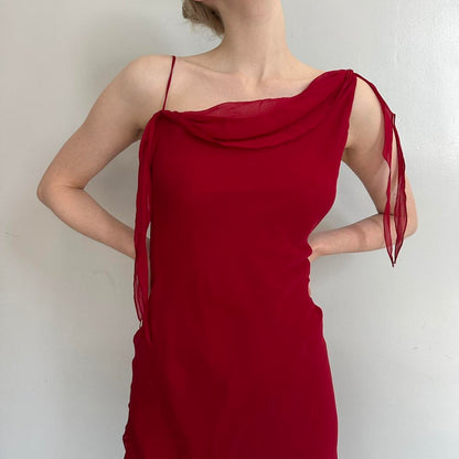 Red fashion elegant long chiffon formal Prom dress evening dress party dress gh4904