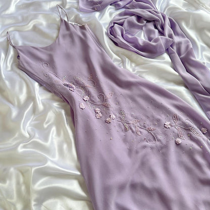 Purple fashion classy pretty exquisite beaded long chiffon ruffled ball gown evening dress party dress gh3547