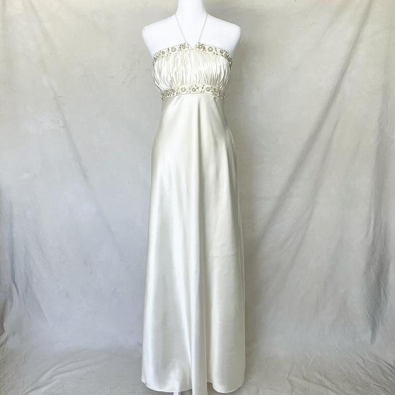 Stunning Vintage Fashion Elegant Gold Delicate Floral Beading Spaghetti Strap Long Satin Women's Ball Gown Evening Dress Party Dress Prom Dress Fairy Dress gh4183